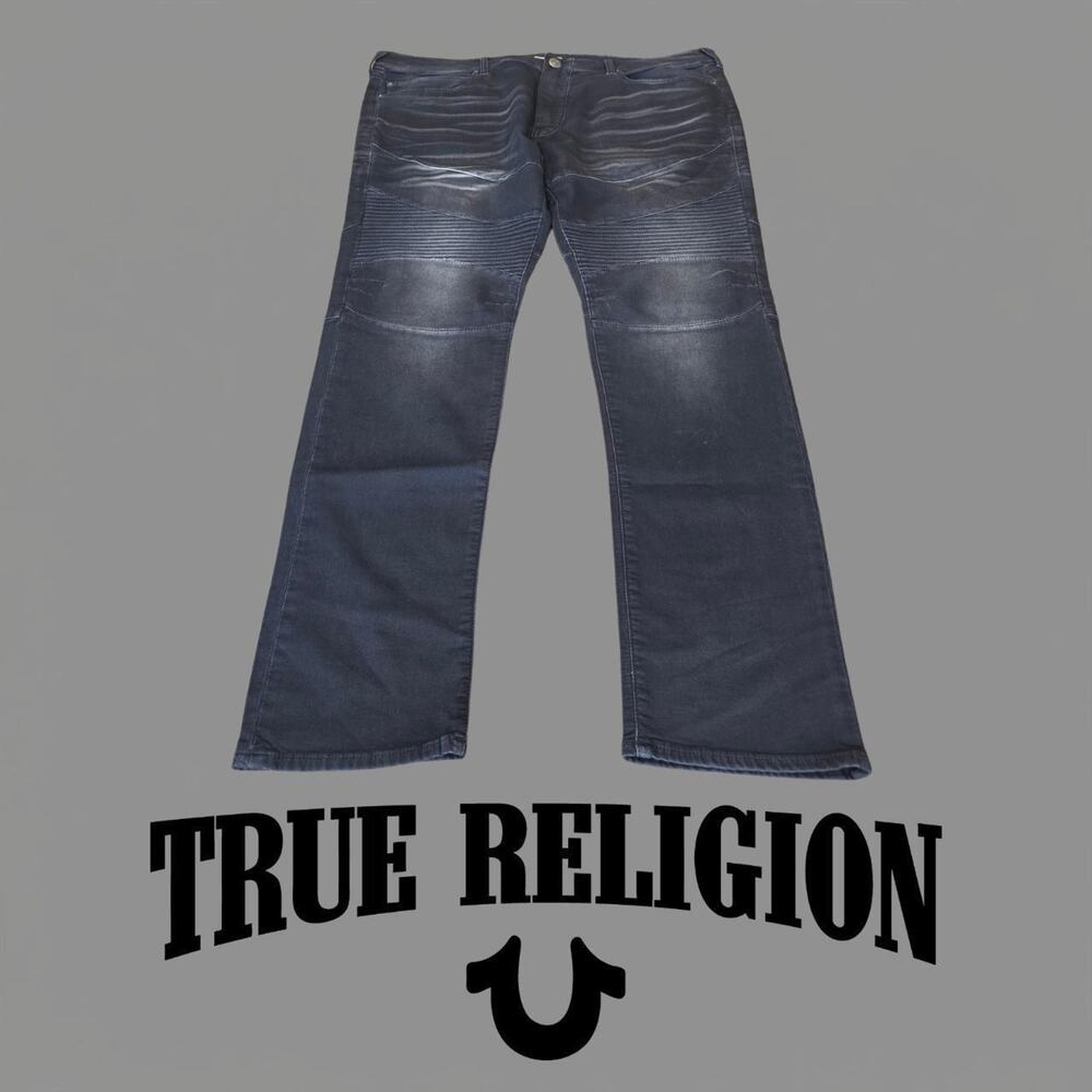 Black True Religion Rocco Skinny Straight Pants (44x34)